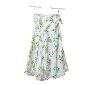 NWT Old Navy 100% Cotton strapless floral dress - Size 6